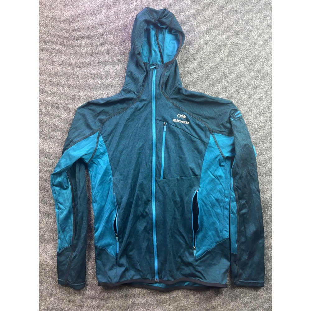 Eider Full Zip Hoodie Women Large Blue Technical Hiking Jacket EIV2811